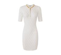 Elisabetta Franchi - Mini Abito in Maglia con Dettagli Gioiello - - Dresses - Donna - Bianco - M