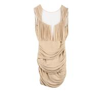 Elisabetta Franchi - Mini Abito Lamé - - Dresses - Donna - Beige - M