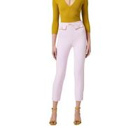 ELISABETTA FRANCHI PANTALONE IN CREPE CON PIPING E MORSETTO GIOIELLO donna quarzo PAT7151E2 42