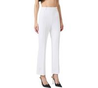 ELISABETTA FRANCHI PANTALONE IN DOPPIO CREPE STRETCH CON LOGO CHARM donna nero PA16861E2 40