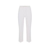 Elisabetta Franchi pantaloni donna trumpet crop in crepe avorio