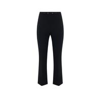 Elisabetta Franchi pantaloni donna trumpet crop in crepe nero