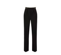 Elisabetta Franchi - Pantaloni in crêpe con accessorio gioiello - - Trousers - Donna - Nero - L