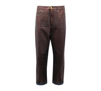 Elisabetta Franchi - Pantaloni in Denim Laminato - - Jeans - Donna - Marrone - W26