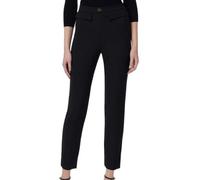 Elisabetta Franchi Pantaloni Slim in crêpe con placca Logo Nero