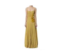 Elisabetta Franchi - Plissé Maxi Dress - - Dresses - Donna - Giallo - L