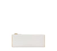 Elisabetta Franchi pochette in ecopelle coccodrillo bianco latte