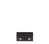Elisabetta Franchi pochette in ecopelle con placca logo nero