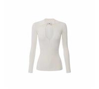 Elisabetta Franchi - Polo con collo gioiello chic - - Knitwear - Donna - Bianco - L
