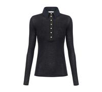 Elisabetta Franchi - Polo in maglia e taffetà - - Tops - Donna - Nero - S