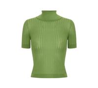 Elisabetta Franchi - Sheer Knit Top - - Knitwear - Donna - Verde - M