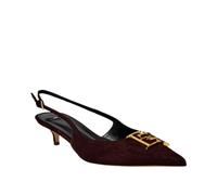 Elisabetta Franchi, ,Shoes ,Donna ,Marrone ,37 1/2 EU Slingback in camoscio