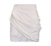 Elisabetta Franchi - Short Draped Skirt - - Skirts - Donna - Bianco - M
