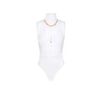 Elisabetta Franchi - Sleeveless Bodysuit - - Tops - Donna - Bianco - S