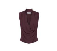 Elisabetta Franchi - Sleeveless Viscose Georgette Top - - Tops - Donna - Marrone - XL