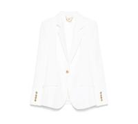 Elisabetta Franchi - Tailleur Abbottonato con Spalline - - Jackets - Donna - Bianco - S