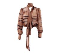 Elisabetta Franchi - Tie-neck Shirt - - Blouses & Shirts - Donna - Marrone - L