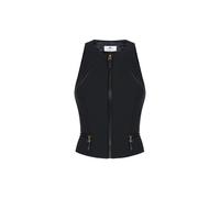 Elisabetta Franchi - Top in crêpe a doppio strato con dettagli zip - - Tops - Donna - Nero - S