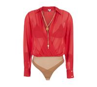 Elisabetta Franchi - Top in Georgette - - Tops - Donna - Rosso - L