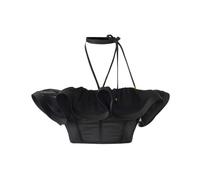 Elisabetta Franchi - Top in Satin con Maxi Volant - - Tops - Donna - Nero - S