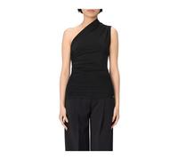 Elisabetta Franchi - Top Monospalla con Dettaglio Arricciato - - Tops - Donna - Nero - L