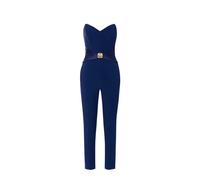 Elisabetta Franchi - Tuta fluida in crêpe con macro fiocco - - Jumpsuits & Playsuits - Donna - Blu - M