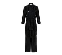 Elisabetta Franchi - Tuta in raso con righe jacquard - - Jumpsuits & Playsuits - Donna - Nero - XS