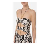Elisabetta Franchi - Tuta Intera con Stampa Etnica - - Jumpsuits & Playsuits - Donna - Giallo - L