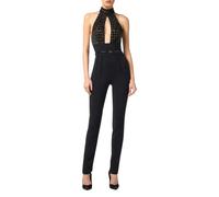Elisabetta Franchi tuta jumpsuit con paillettes nero 42