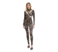 Elisabetta Franchi - Tuta Leopardata Cut-Out - - Jumpsuits & Playsuits - Donna - Multicolore - M