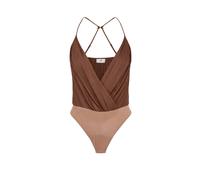 Elisabetta Franchi - Viscose Georgette Bodysuit - - Tops - Donna - Marrone - L