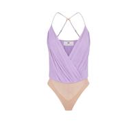 Elisabetta Franchi - Viscose Georgette Bodysuit - - Tops - Donna - Viola - M