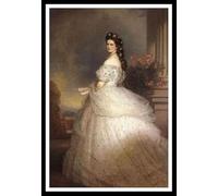 Elisabetta Imperatrice d'Austria pittura di Franz Xaver Winterhalter Kit per pittura con diamanti fai da te per adulti, kit per pittura a mosaico 5D con diamante rotondo completo 5D ricamo arte