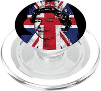 Elisabetta Regina d'Inghilterra Bandiera Union Jack Regina d'Inghilterra PopSockets PopGrip per MagSafe