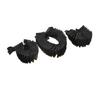 Elisabettiano Collare Polsino Set Vintage Solido Collo Ruff E Polso Volant Polsini Accessori Costume Dress Up Kit Collare E Polsino Set, Nero , Taglia unica
