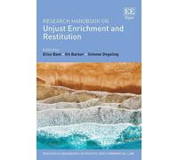 Elise Bant Research Handbook on Unjust Enrichment and Restitu (Copertina rigida)