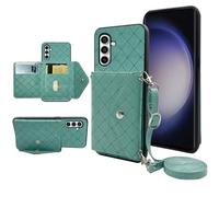 ELISORLI Custodia a portafoglio per Samsung Galaxy S26 Plus S26+5G con tracolla e supporto a griglia PU porta carte di credito ID slot per telefono cellulare sottile per S26 +26+S26Plus 26S SM-S947U