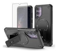 ELISORLI Custodia per Samsung Galaxy S26 Plus S26+5G, compatibile con Magsafe, pellicola protettiva in vetro temperato, antiurto, magnetica, S 26 + 26+ S26Plus 26S SM-S947U, nera