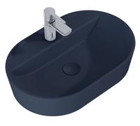 Elita Babette lavabo 62x41.2 cm ovale da appoggio blu opaca RE040620017030