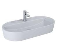 Elita Babette lavabo 81.5x41.5 cm ovale da appoggio grigio/pietra RE040820017040