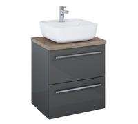 Elita Kwadro Plus lavavo con armadietto e piano 50.4 cm antracite 168445