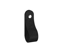 ELITA Leather Handle pomello Cuoio Okay Quadra Bagno Giorno Soggiorno Cucina Camera da Letto Mobile pomolo Armadio Maniglia comò, Pelle, Nero, 18