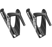 Elite Ala Portaborraccia Ciclismo - Leggero, Resistente e dal Design Aerodinamico per Bici da Strada e MTB - Nero con Grafica Bianca (Confezione da 2)