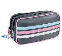 ELITE BAGS EB DIA'S - Borsa per diabetici, colore grigio con strisce, compatta, termoisolata, look retrò, pratica, cinturino da polso, grigio a strisce, Stile retr