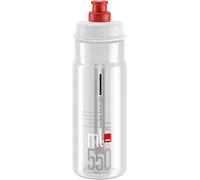 Bottiglia da bici Elite Jet 550 ml chiara/rossa con logo (550 ml)