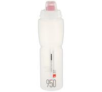 Elite Borraccia Jet Plus 950ml Extra Grande Trasparente Borraccia Ciclismo Sportiva Senza BPA Bottiglia Bici Lunghe Distanze (Trasparente/Logo Rosso, 950ml)