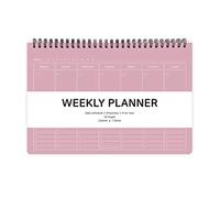 Elite Check - Agenda settimanale con rilegatura a spirale, senza data, con casella di controllo, note gratuite, 250 x 170 mm, colore: rosa moka