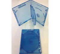 Elite - Custodie per dischi Blu-Ray, per 3 dischi, 12,5 mm, colore: blu, confezione da 10