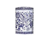 Elite Gift Boxes - Porta-tè ovale rustico blu e bianco, 115 x 80 x 64 mm