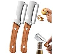 Elite Gourmet Knives, Elite Peeler, Elite Gourmet Peeler, Multi Function Peelerknife & Bottle Opener & JuliennePeelers, Ergonomic Kitchen Tool for Potato, Fruit, Vegetable (2-IN-1 2Pcs)